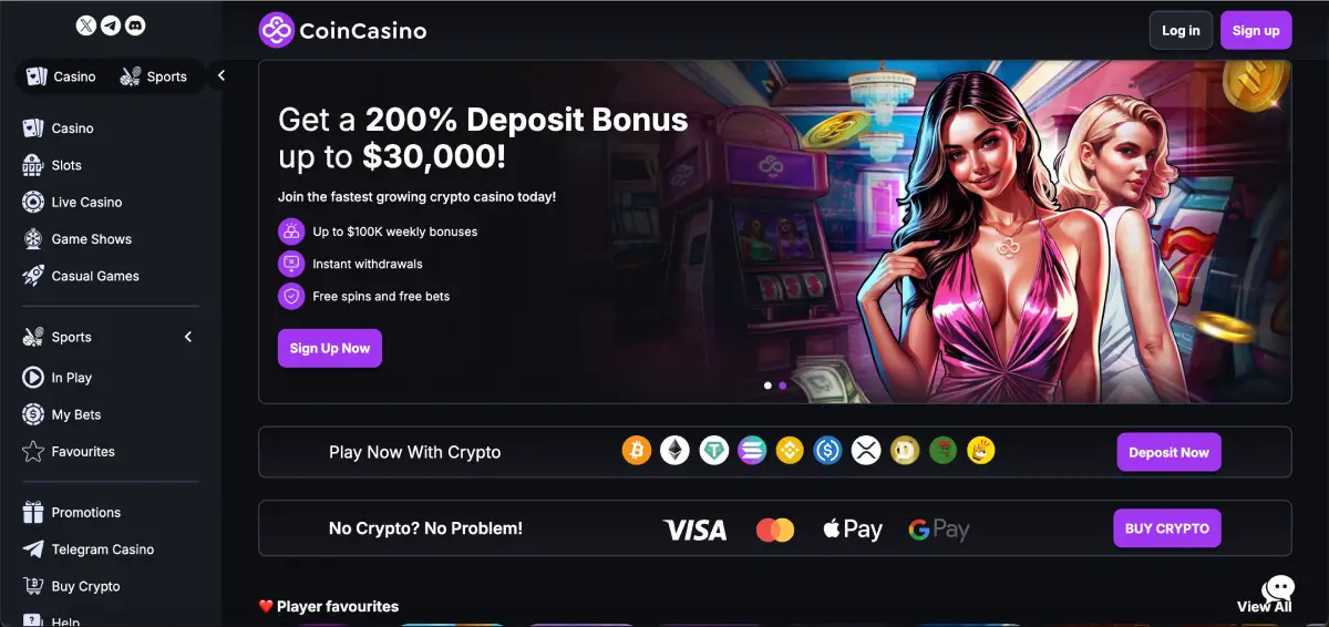 Bonuses in Coin Casino that can be used in Avia Masters game